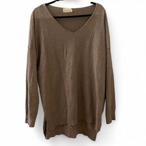 Dreamers brown long sleeve top sweater Size M
